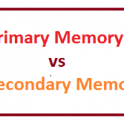 primary memory vs secondary memory