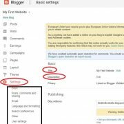 Blogger setting