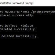 How to share folder from command line in Windows net share command